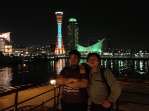 with my big friend, Ilham who accompanied me to Kobe